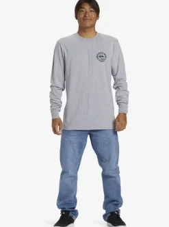 Hot Quiksilver Circled Script Long Sleeve T-Shirt Athletic Heather