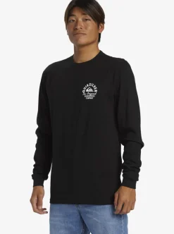 Best Quiksilver Circled Script Long Sleeve T-Shirt Black