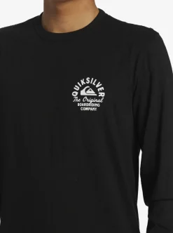 Best Quiksilver Circled Script Long Sleeve T-Shirt Black