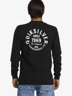Best Quiksilver Circled Script Long Sleeve T-Shirt Black