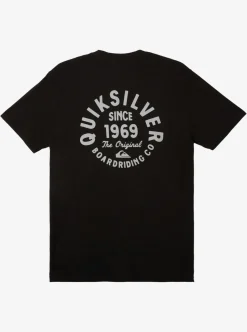 Store Quiksilver Circled Script T-Shirt Black