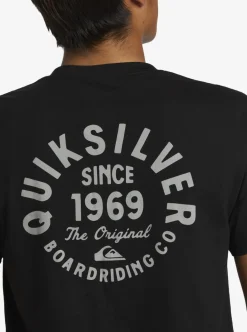 Store Quiksilver Circled Script T-Shirt Black