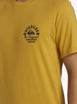 Best Quiksilver Circled Script T-Shirt Mustard