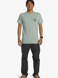 Sale Quiksilver Circled Script T-Shirt Iceberg Green