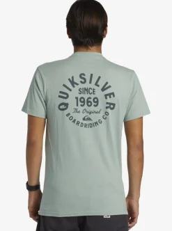 Sale Quiksilver Circled Script T-Shirt Iceberg Green