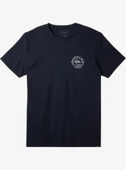Store Quiksilver Circled Script T-Shirt Navy Blazer