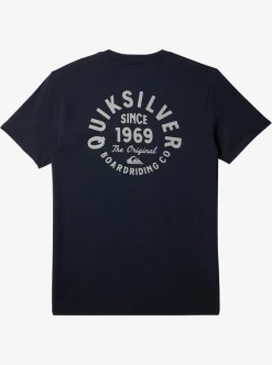 Store Quiksilver Circled Script T-Shirt Navy Blazer