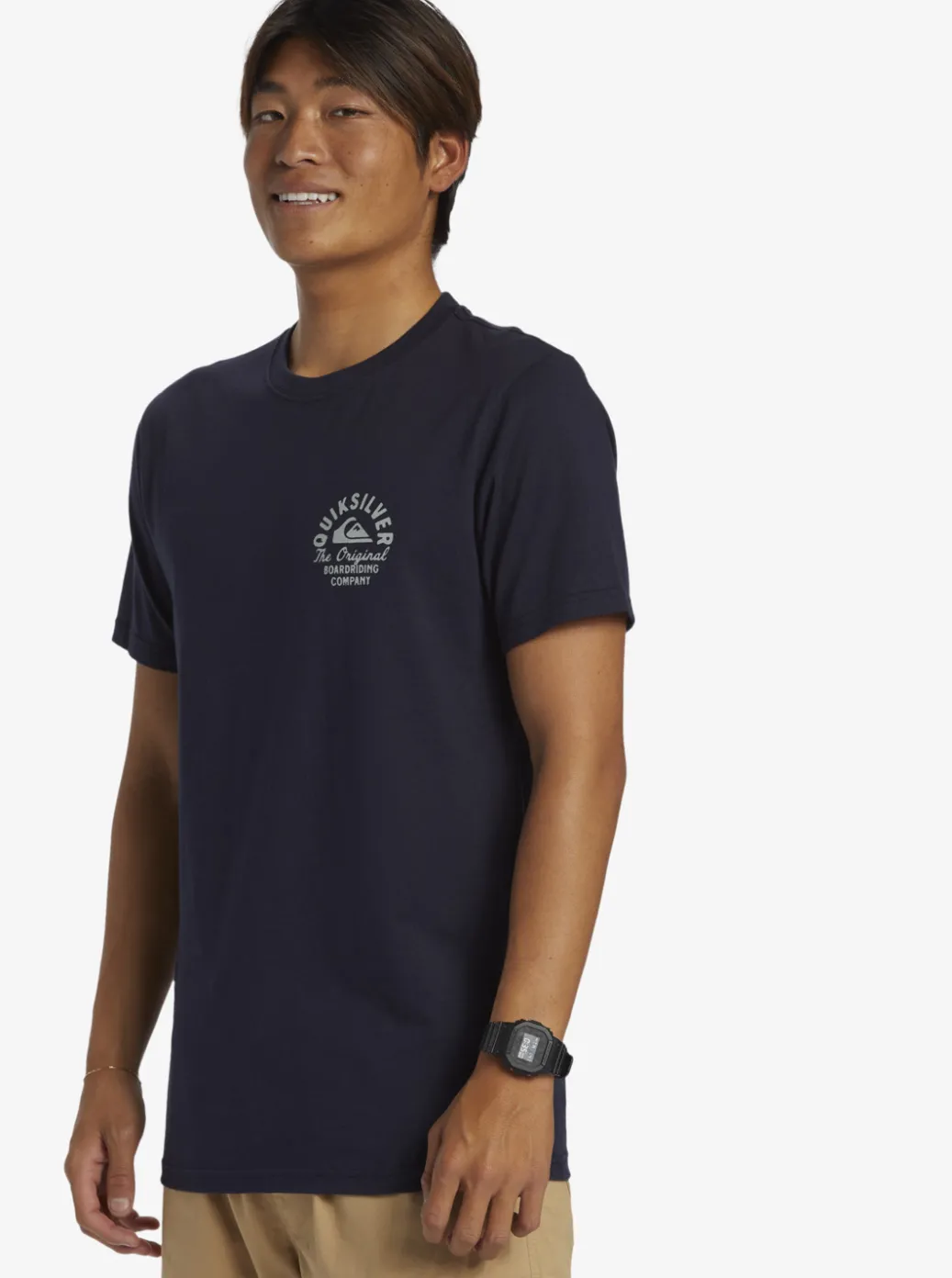 Store Quiksilver Circled Script T-Shirt Navy Blazer