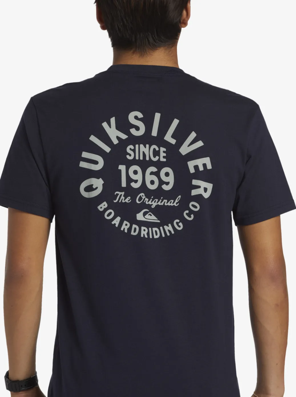 Store Quiksilver Circled Script T-Shirt Navy Blazer