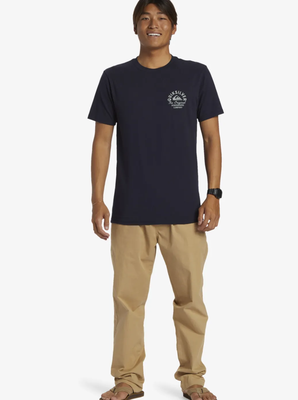 Store Quiksilver Circled Script T-Shirt Navy Blazer