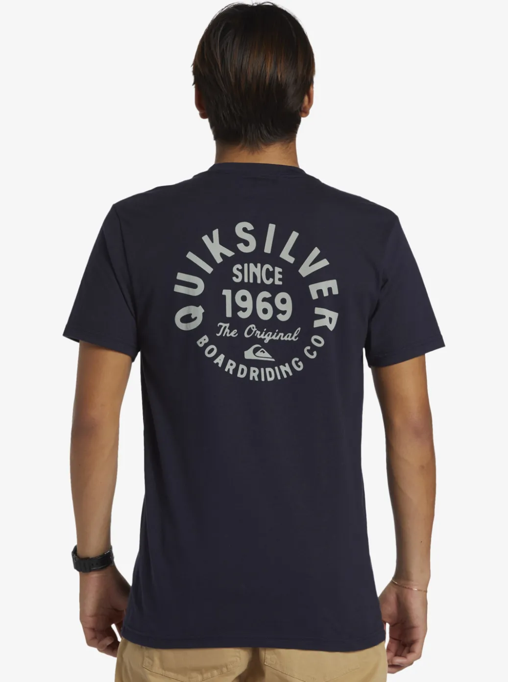 Store Quiksilver Circled Script T-Shirt Navy Blazer