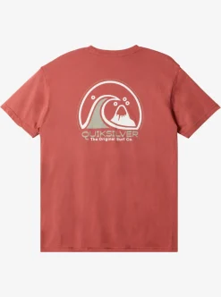 Fashion Quiksilver Clean Circle T-Shirt Mineral Red
