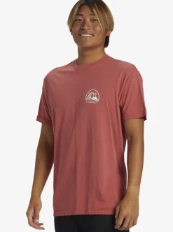 Fashion Quiksilver Clean Circle T-Shirt Mineral Red