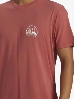 Fashion Quiksilver Clean Circle T-Shirt Mineral Red