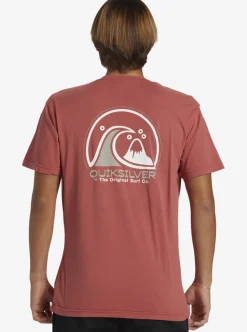 Fashion Quiksilver Clean Circle T-Shirt Mineral Red
