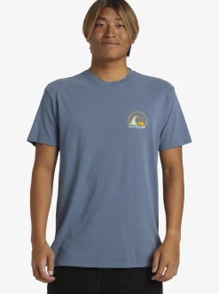 Fashion Quiksilver Clean Circle T-Shirt Bering Sea