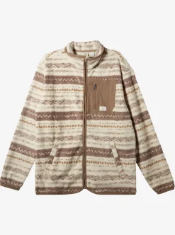 New Quiksilver Clean Coasts Zip-Up Fleece Birch Playa Mesa