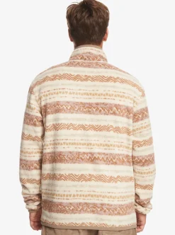 New Quiksilver Clean Coasts Zip-Up Fleece Birch Playa Mesa