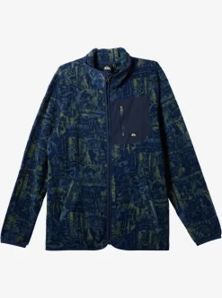 New Quiksilver Clean Coasts Zip-Up Fleece Naval Academy Nu Vintage
