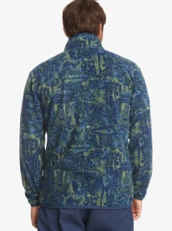 New Quiksilver Clean Coasts Zip-Up Fleece Naval Academy Nu Vintage