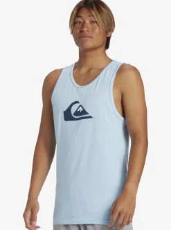 Shop Quiksilver Comp Logo Tank Top Clear Sky