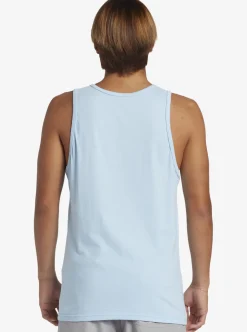 Shop Quiksilver Comp Logo Tank Top Clear Sky