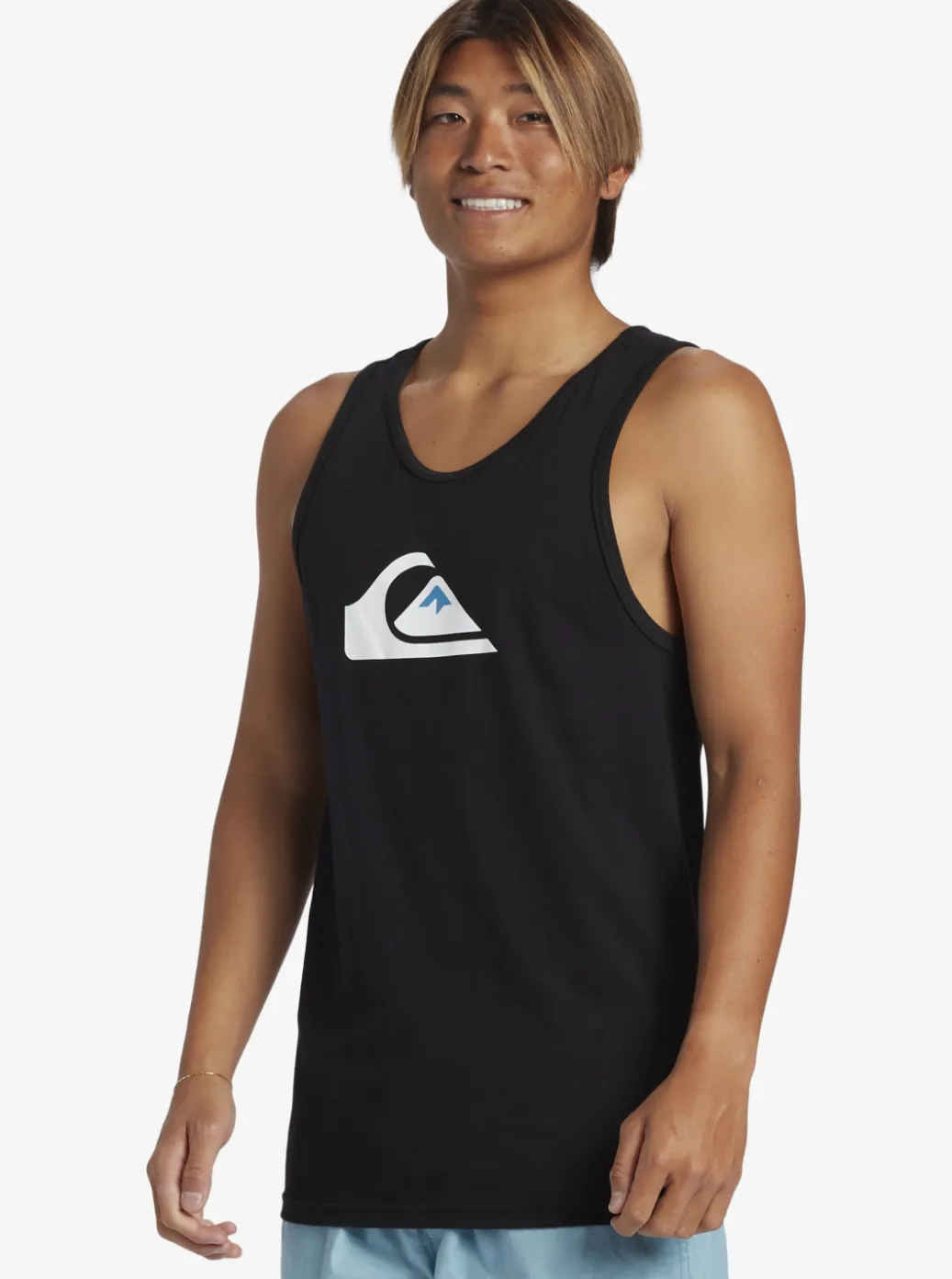 Cheap Quiksilver Comp Logo Tank Top Black