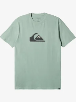 Shop Quiksilver Comp Logo T-Shirt Iceberg Green