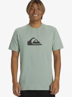 Shop Quiksilver Comp Logo T-Shirt Iceberg Green