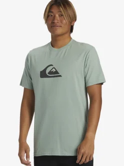 Shop Quiksilver Comp Logo T-Shirt Iceberg Green