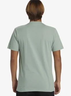 Shop Quiksilver Comp Logo T-Shirt Iceberg Green