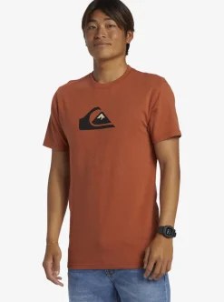 Discount Quiksilver Comp Logo T-Shirt Baked Clay