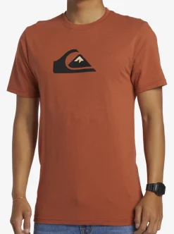 Discount Quiksilver Comp Logo T-Shirt Baked Clay