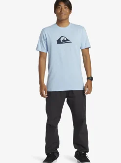 Sale Quiksilver Comp Logo T-Shirt Clear Sky