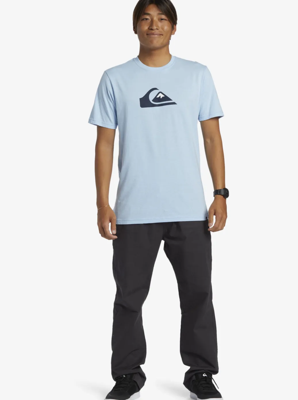 Sale Quiksilver Comp Logo T-Shirt Clear Sky