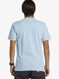 Sale Quiksilver Comp Logo T-Shirt Clear Sky