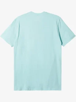 Cheap Quiksilver Comp Logo T-Shirt Pastel Turquoise