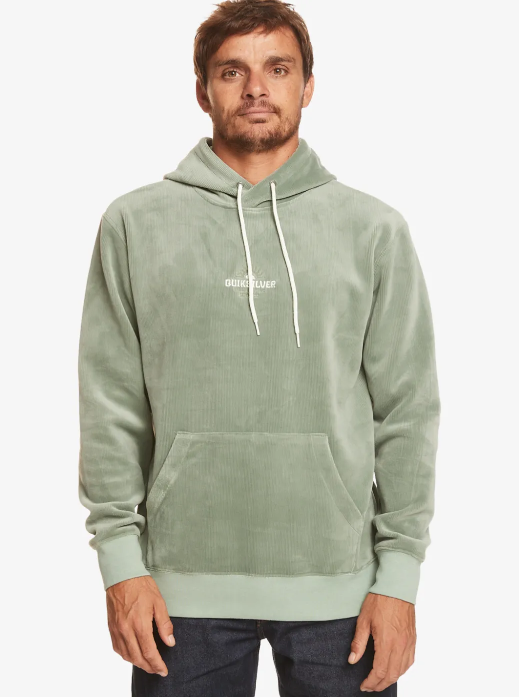 Fashion Quiksilver Cord Hoodie Iceberg Green
