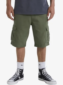 Sale Quiksilver Crucial Battle Cargo Shorts For Men Four Leaf Clover