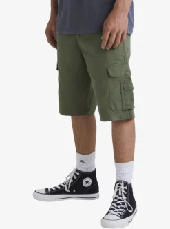 Sale Quiksilver Crucial Battle Cargo Shorts For Men Four Leaf Clover