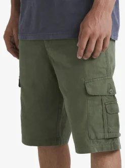 Sale Quiksilver Crucial Battle Cargo Shorts For Men Four Leaf Clover