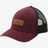 New Quiksilver Down The Hatch Trucker Hat Wine