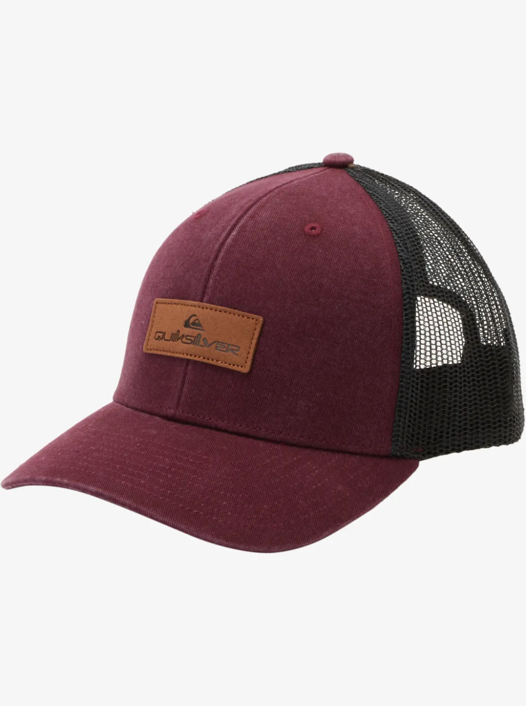 New Quiksilver Down The Hatch Trucker Hat Wine