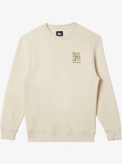 Cheap Quiksilver E Peace Out Crew Neck Sweatshirt Sandshell