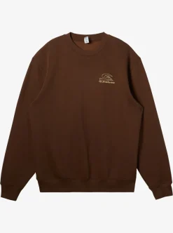 Best Quiksilver E Peace Out Crew Neck Sweatshirt Chestnut