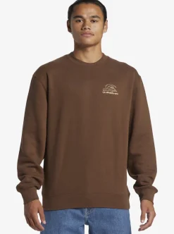 Best Quiksilver E Peace Out Crew Neck Sweatshirt Chestnut