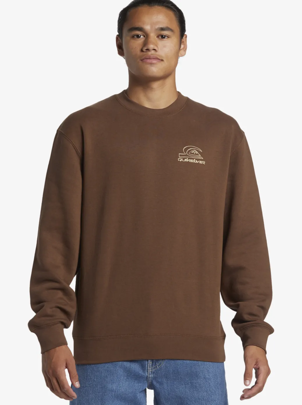 Best Quiksilver E Peace Out Crew Neck Sweatshirt Chestnut