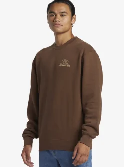 Best Quiksilver E Peace Out Crew Neck Sweatshirt Chestnut