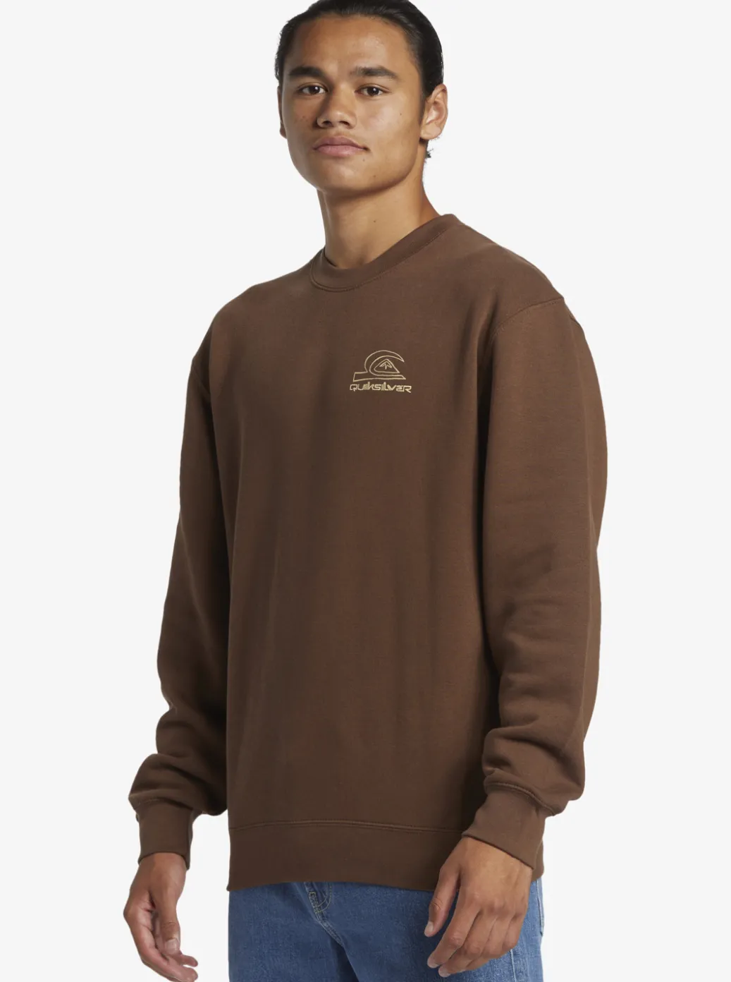 Best Quiksilver E Peace Out Crew Neck Sweatshirt Chestnut