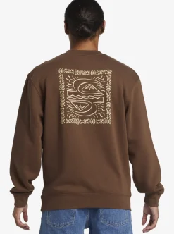 Best Quiksilver E Peace Out Crew Neck Sweatshirt Chestnut